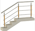 Три ригеля на держателях, квадратные поручень и деревянные стойки в Тюмени. Готовые проекты ПерилаГлавСнаб - фото 1 Три ригеля на держателях, квадратные поручень и деревянные стойки в Тюмени. Готовые проекты ПерилаГлавСнаб - фото 1