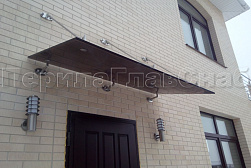 Стеклянные козырьки на вантах в Тюмени. Готовые проекты ПерилаГлавСнаб - фото 27