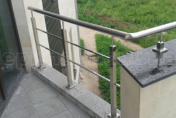 Перила и ограждения из нержавеющей стали с двумя ригелями в Тюмени. Готовые проекты ПерилаГлавСнаб - фото 6