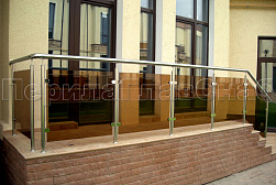 Ограждения из нержавейки со стеклом в Тюмени. Готовые проекты ПерилаГлавСнаб - фото 9