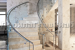 Стеклянные перила для винтовых лестниц в Тюмени. Готовые проекты ПерилаГлавСнаб - фото 14 Стеклянные перила для винтовых лестниц в Тюмени. Готовые проекты ПерилаГлавСнаб - фото 14