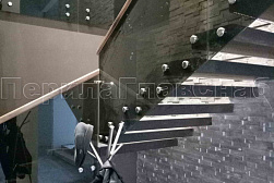 Стеклянные перила для колодезных лестниц в Тюмени. Готовые проекты ПерилаГлавСнаб - фото 6