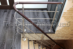 Перила и ограждения из нержавейки и дерева в Тюмени. Готовые проекты ПерилаГлавСнаб - фото 3