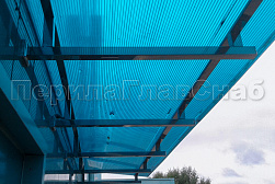 Консольные козырьки и навесы в Тюмени. Готовые проекты ПерилаГлавСнаб - фото 5