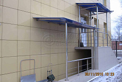 Козырьки и навесы на металлокаркасе в Тюмени. Готовые проекты ПерилаГлавСнаб - фото 19