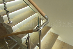 Ограждения из нержавейки со стеклом в Тюмени. Готовые проекты ПерилаГлавСнаб - фото 6