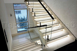 Ограждения лестничных маршей в Тюмени. Готовые проекты ПерилаГлавСнаб - фото 1