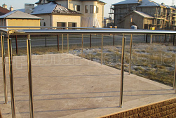 Ограждения и перила без ригелей из нержавеющей стали (без заполнения) в Тюмени. Готовые проекты ПерилаГлавСнаб - фото 11