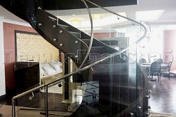 Стеклянные перила для винтовых лестниц в Тюмени. Готовые проекты ПерилаГлавСнаб - фото 9 Стеклянные перила для винтовых лестниц в Тюмени. Готовые проекты ПерилаГлавСнаб - фото 9