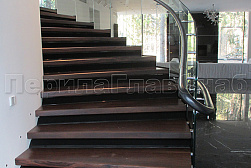 Стеклянные перила для винтовых лестниц в Тюмени. Готовые проекты ПерилаГлавСнаб - фото 16