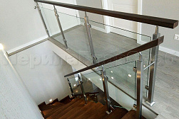 Перила и ограждения из нержавейки и дерева в Тюмени. Готовые проекты ПерилаГлавСнаб - фото 16