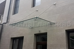 Стеклянные козырьки на вантах в Тюмени. Готовые проекты ПерилаГлавСнаб - фото 20
