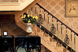Латунные перила под золото в Тюмени. Готовые проекты ПерилаГлавСнаб - фото 10