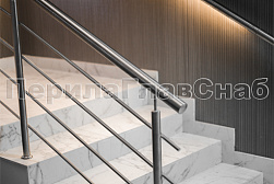 Четырёх и многоригельные перила и ограждения в Тюмени. Готовые проекты ПерилаГлавСнаб - фото 1