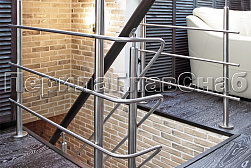 Перила и ограждения из нержавейки и дерева в Тюмени. Готовые проекты ПерилаГлавСнаб - фото 4
