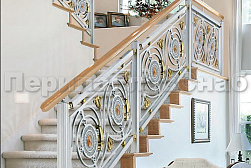 Латунные перила под золото в Тюмени. Готовые проекты ПерилаГлавСнаб - фото 2