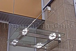 Консольные козырьки и навесы в Тюмени. Готовые проекты ПерилаГлавСнаб - фото 1