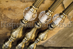 Латунные перила под золото в Тюмени. Готовые проекты ПерилаГлавСнаб - фото 12