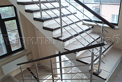 Перила и ограждения из нержавейки и дерева в Тюмени. Готовые проекты ПерилаГлавСнаб - фото 24