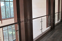 Ограждения из нержавейки со стеклом в Тюмени. Готовые проекты ПерилаГлавСнаб - фото 24