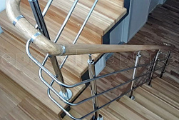 Перила и ограждения из нержавейки и дерева в Тюмени. Готовые проекты ПерилаГлавСнаб - фото 6