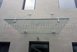 Стеклянные козырьки на вантах в Тюмени. Готовые проекты ПерилаГлавСнаб - фото 19