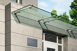 Консольные козырьки и навесы в Тюмени. Готовые проекты ПерилаГлавСнаб - фото 8