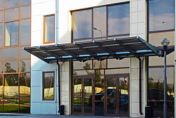 Консольные козырьки и навесы в Тюмени. Готовые проекты ПерилаГлавСнаб - фото 11