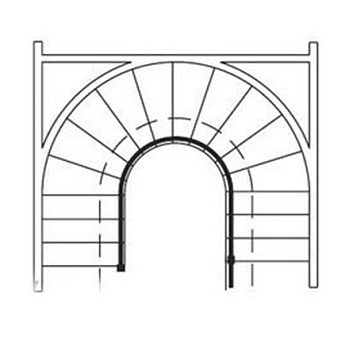 Стеклянные ограждения забежных лестниц Стеклянные ограждения забежных лестниц