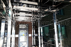 Стеклянные козырьки на спайдерах в Тюмени. Готовые проекты ПерилаГлавСнаб - фото 3