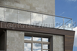 Ограждения из нержавейки со стеклом в Тюмени. Готовые проекты ПерилаГлавСнаб - фото 17