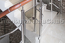 Перила и ограждения из нержавейки и дерева в Тюмени. Готовые проекты ПерилаГлавСнаб - фото 29