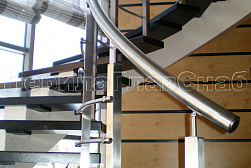 Перила и ограждения из нержавеющей стали с двумя ригелями в Тюмени. Готовые проекты ПерилаГлавСнаб - фото 2