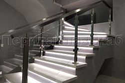 Ограждения из нержавейки со стеклом в Тюмени. Готовые проекты ПерилаГлавСнаб - фото 1