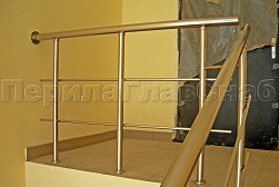 Перила и ограждения из нержавеющей стали с двумя ригелями в Тюмени. Готовые проекты ПерилаГлавСнаб - фото 8