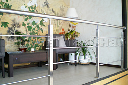 Перила и ограждения из нержавеющей стали с двумя ригелями в Тюмени. Готовые проекты ПерилаГлавСнаб - фото 4